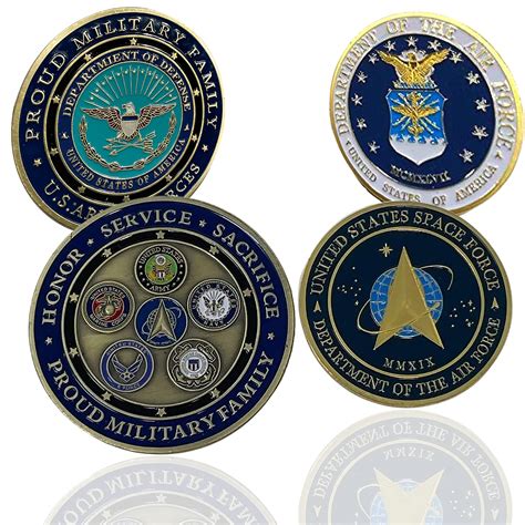 Buy 2 Coins Armed Forces Challenge Coin 6 Branches With Space Force