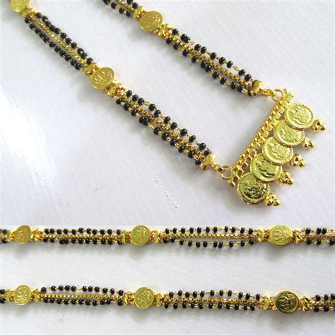 Gold Plated Classic Long Lakshmi Mangalsutra Buy Gold Plated Classic