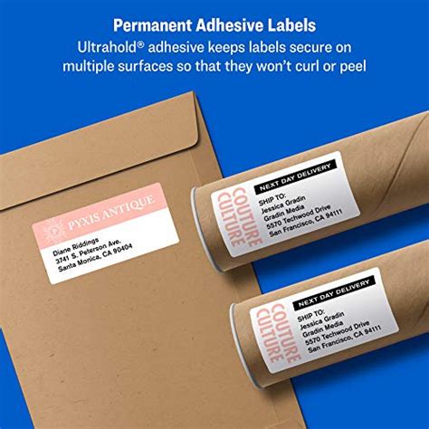Avery Printable Shipping Labels With Sure Feed 3 13 X 4 White 600