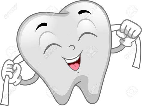 mascot ilustración con un hilo dental diente foto de archivo 14182528 muelas animadas