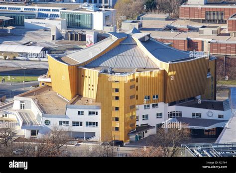 Aerial View Of The Berlin Philharmonic Orchestra Hall Built By Hans