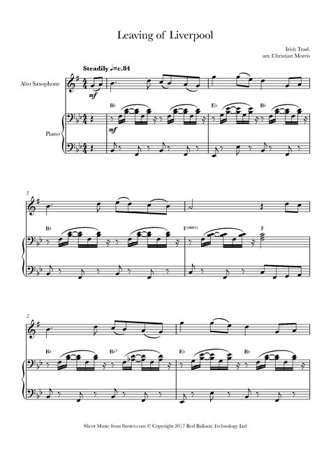 A subreddit for news and discussion of liverpool fc, a football club playing in the english premier league. Leaving of Liverpool Sheet music for Saxophone - 8notes.com