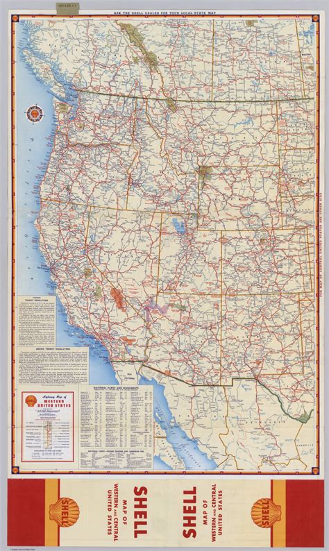 Shell Highway Map Of Western United States David Rumsey Historical