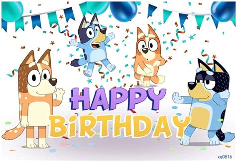 Bluey Blue Heeler Puppy Decoration Personalised Birthday Party Supplies