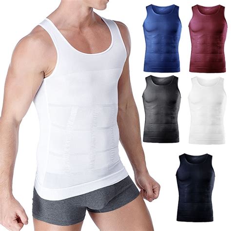 Body Shapers Men Fitness Elastic Abdomen Tight Fitting Sleeveless Correct Posture Shirt Tank