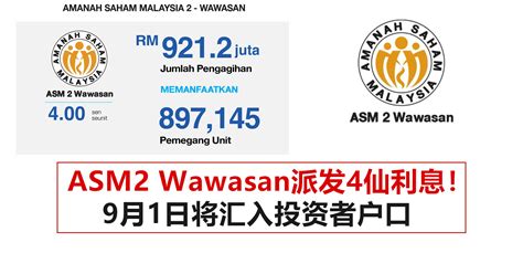 Asm2 Wawasan派发4仙利息！9月1日将汇入投资者户口