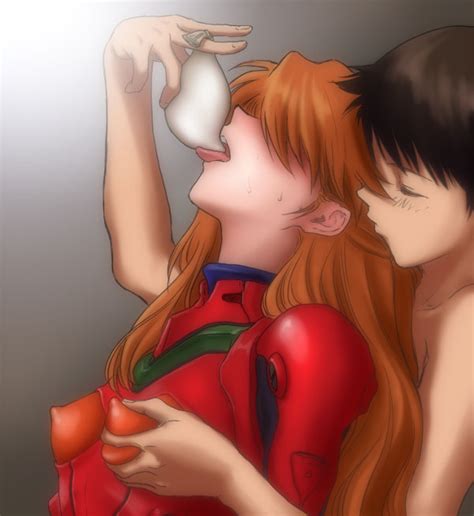 Souryuu Asuka Langley And Ikari Shinji Neon Genesis Evangelion Drawn