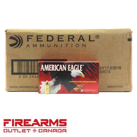 Federal American Eagle 9mm 124gr Fmj Case Of 1000 Ae9ap