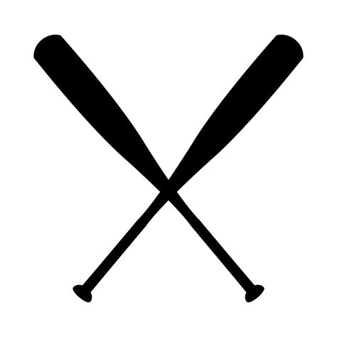 Baseball Bat Sport Clipart Symbol Silhouette Outline Line Drawing Png