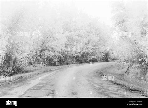 Infrared Photo Of Country Road Stock Photo Alamy