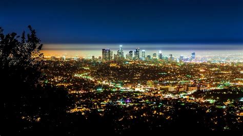 Los Angeles Skyline Wallpapers Wallpaper Cave
