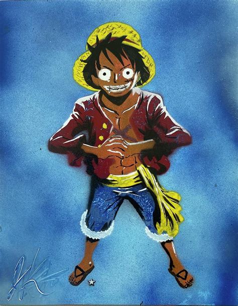Luffy From One Piece Painting By Jacob Kiefer