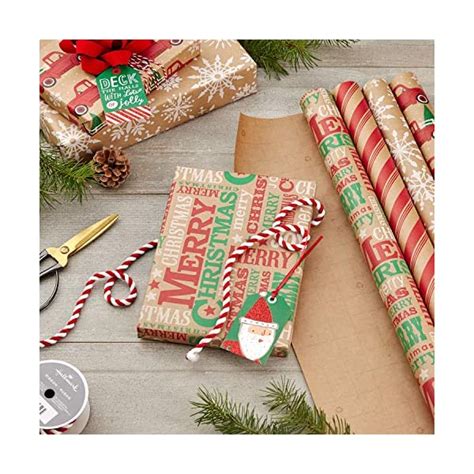 Hallmark Christmas Wrapping Paper Bundle With Cut Lines Papercanyon