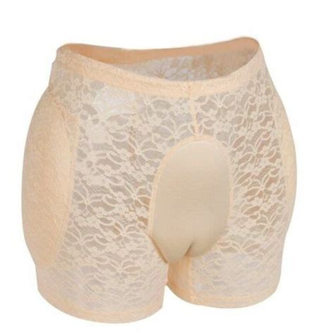 Mens Fake Vagina Out Underwear Camel Toe Crossdressers Panty Hip Pads