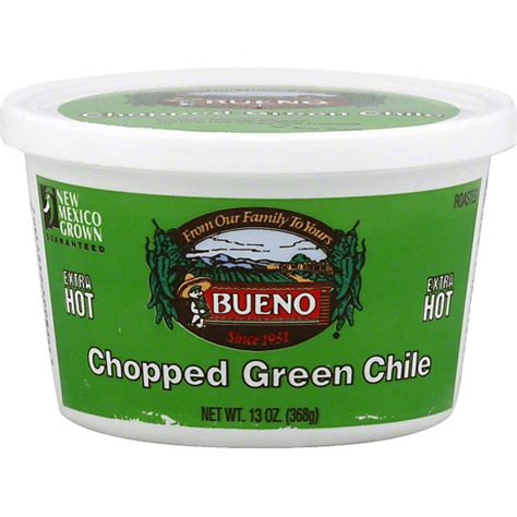 Bueno Green Chile Chopped Extra Hot Frozen Foods Mathernes Market