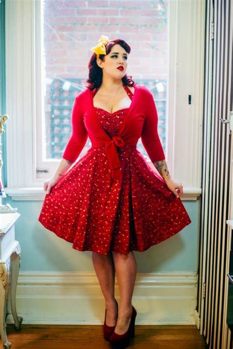 Teer Wayde Plus Size Red Dress Vintage Dresses Rockabilly Dress