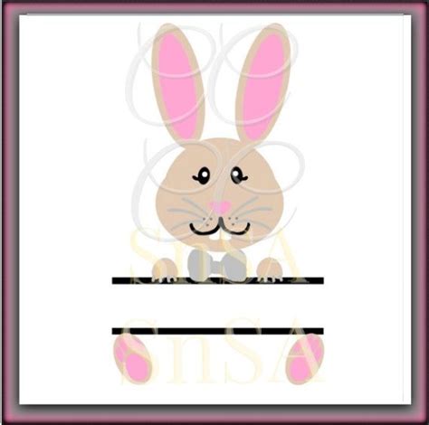 Download Easter Bunny SVG Split Monogram Name Rabbit by ...