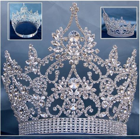 Britishroyaltiarasandcrowns Adjustable Crystal Crown Tiara