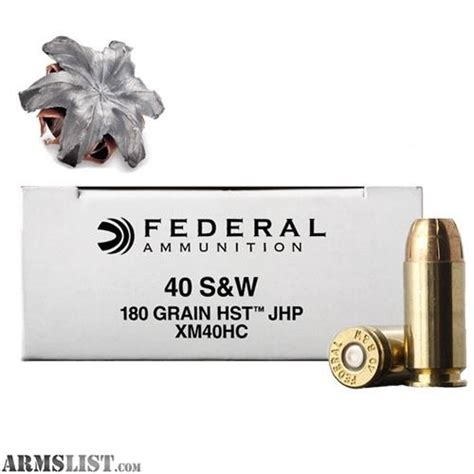Armslist For Sale 40 Sandw Federal 180 Grain Hst Jhp Ammo