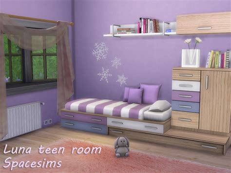 Sims 4 Ccs The Best Spacesims Luna Teen Room