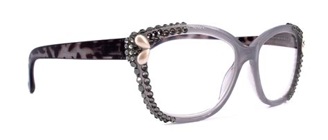 Savannah Bling Women Reading Glasses W 2x Line Black Diamond Pearl Teardrop Genuine European