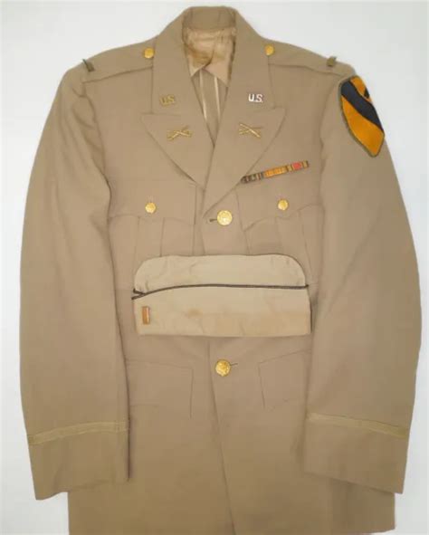 Wwii Us Army 1st Cavalry Division Identified Officer Uniform Jacket
