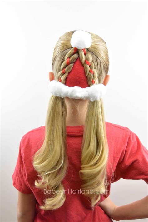 santa hat hairstyle christmas hairstyle babes  hairland