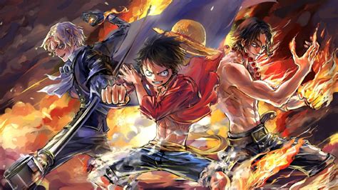 1366x768 Resolution Luffy Ace And Sabo One Piece Team 1366x768