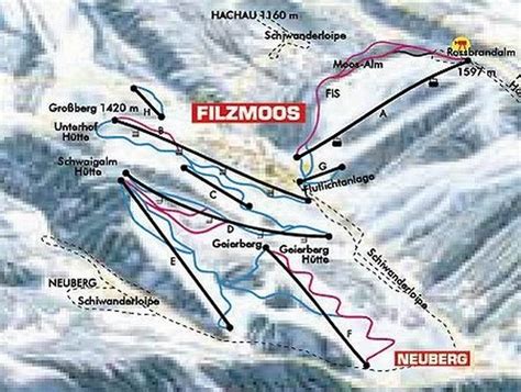 Filzmoos Piste Map Trail Map
