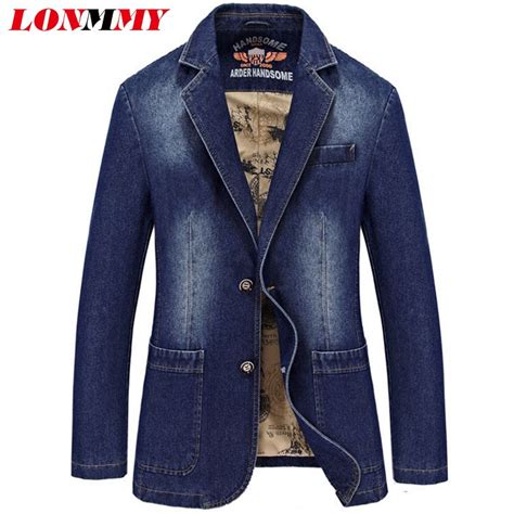 4998us Lonmmy M 4xl Mens Denim Blazer And Jackets Casual Suits For