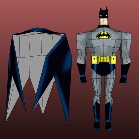 Animation Style Batman Papercraft Tektonten Papercraft