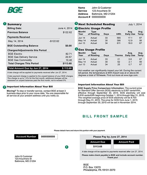 Energybillcruncher is an online service that connects. Sample Bill | Baltimore Gas and Electric Company