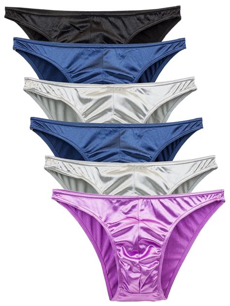 Mens Underwear Satin Silky Sexy Bikini Small To Plus Sizes Multi Pack
