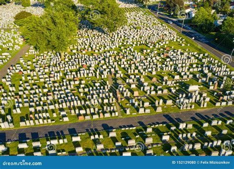 Drone Aerial Photo Cemetery Landscape Stock Photo Image Of Aerial