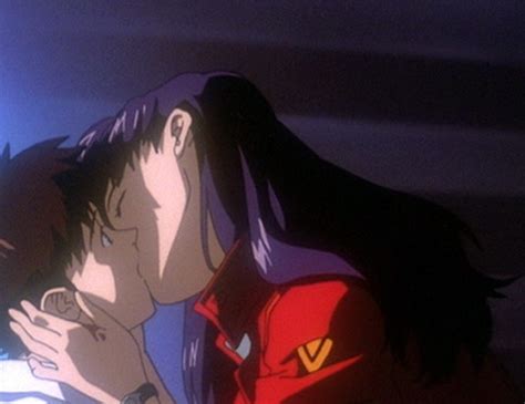 An Anime Scene With Two People Kissing And One Is Holding The Other S Head