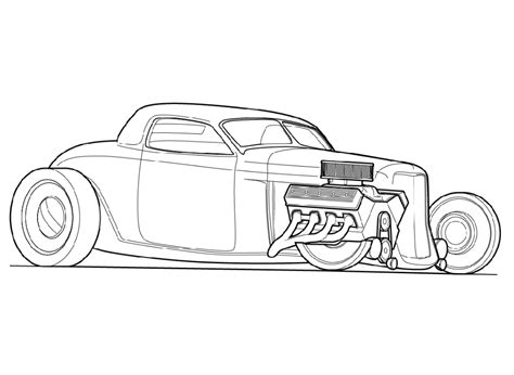 Classic Hot Rod Coloring Pages Chevy Coloring Pages Print George Morris