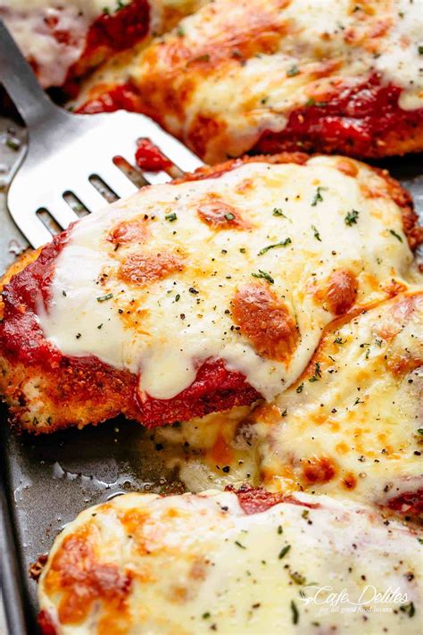 The Best Chicken Parmesan With A Deliciously Crispy Breadcrumb Coating