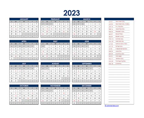 Calendar 2023 Template Excel Get Calendar 2023 Update