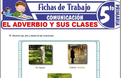 El Adverbio Y Sus Clases Para Quinto De Primaria Fichas De Trabajo The Best Porn Website