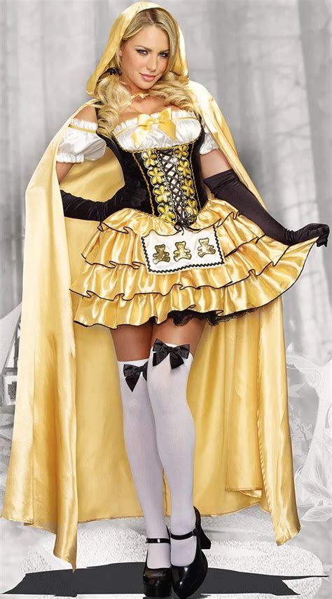women s deluxe storybook goldilocks fairytale costume halloween princess cosplay fancy dress