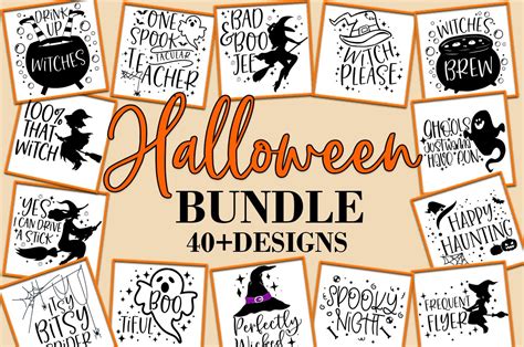 Download Halloween SVG Clipart Cut Files Bundle (846683) | Cut ...