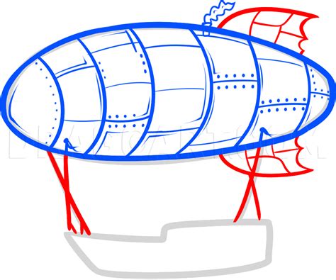 How To Draw An Airship Airship Step By Step Drawing Guide By Dawn