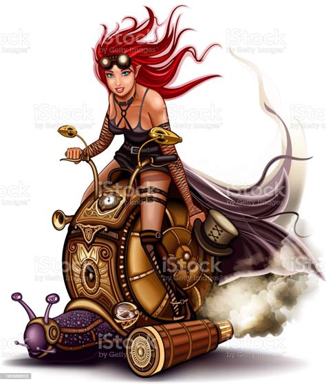 Steampunk Pinup Girl Stock Illustration Download Image Now Istock