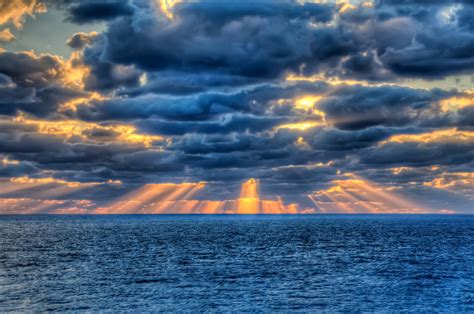 Wallpaper Sunlight Sunset Sea Shore Reflection Sky Clouds Sunrise Evening Morning