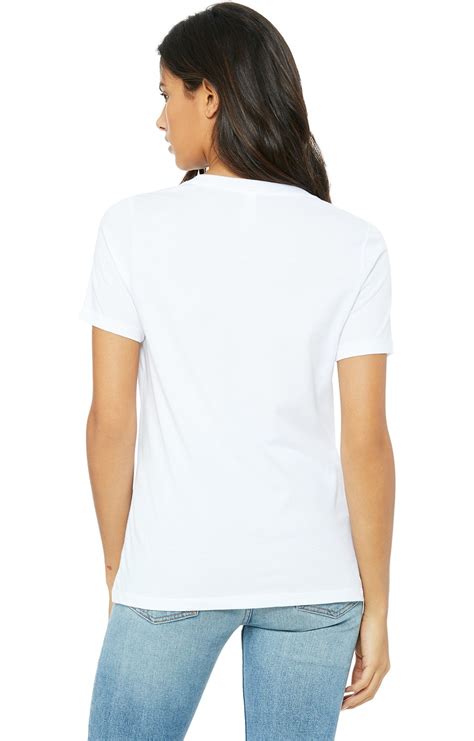 Bella Canvas 6405 Ladies Relaxed Jersey V Neck T Shirt Jiffyshirts