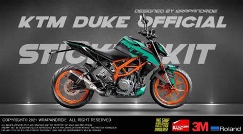 Ktm Duke 125250390 Orangeblueyello Official Design Full Body Wrap