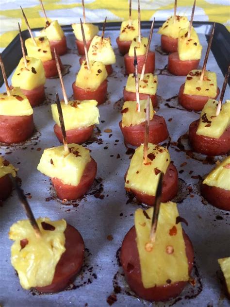 Kiebasa is a type of sausage from central europe tenacious d kielbasa etymology and usage poland united states canada hungary ukraine russia south africa el. Kielbasa Pineapple Appetizer Skewers - Melanie Cooks