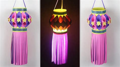 Easy Paper Lantern Making For Diwali Christmas Decorations How To
