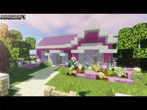 Kawaii cute minecraft house no mods. Minecraft - Pretty, Pink & Girly Suburban House Tutorial ...