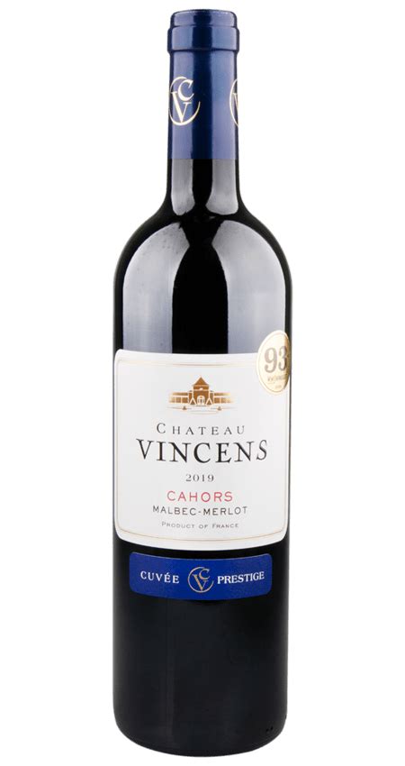 93 Pt Cahors Malbec 2019 Château Vincens Prestige Wine Bounty